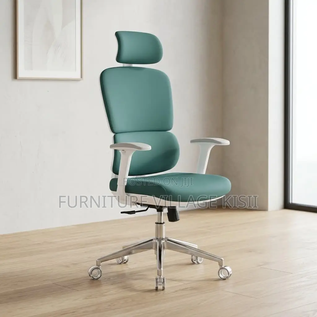 Office Chair; Green Orthopedic Office Seat