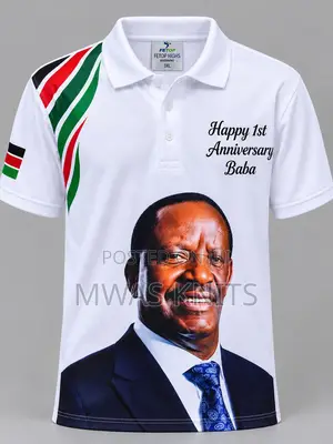 Raila Odinga Memorial Polo Shirt White – Anniversary Design
