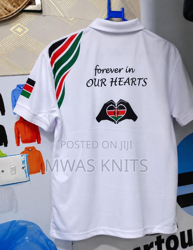 Raila Odinga Memorial Polo Shirt White – Anniversary Design - thumbnail 3