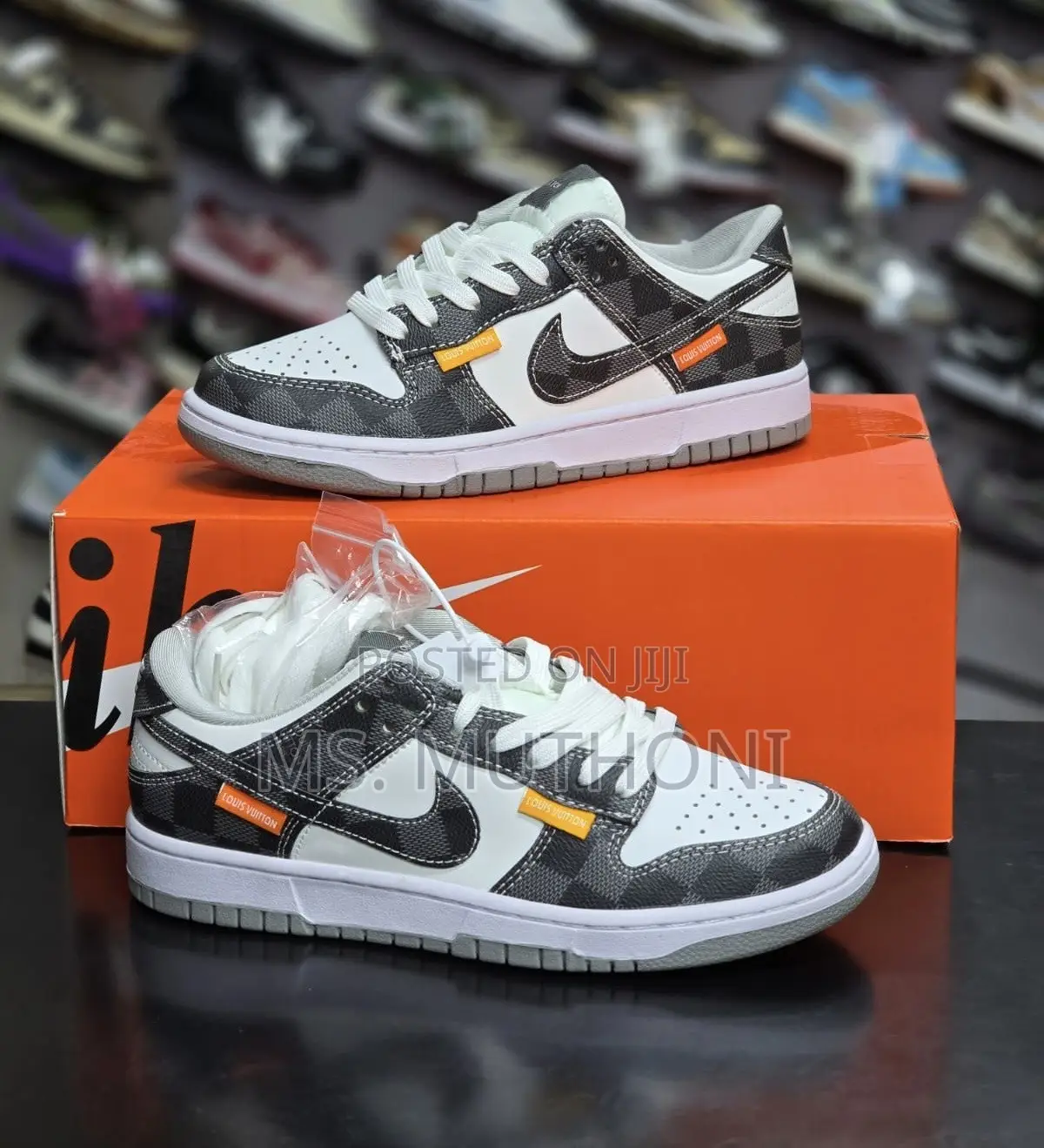 Unisex Louis Vuitton X Nike Dunk Low "Luxury Grey Size 38-45