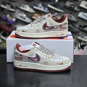 Nike Air Force 1 Low X Dior Maroon Beige