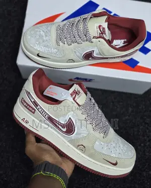 Nike Air Force 1 Low X Dior Maroon Beige