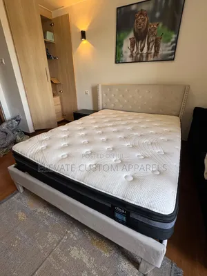 5 by 6 Euro Top Hybrid Mattress and Bed Frame for Sale