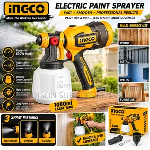 INGCO 530W Electric Spray Gun 1000ml HVLP Paint Sprayer Paint Gun