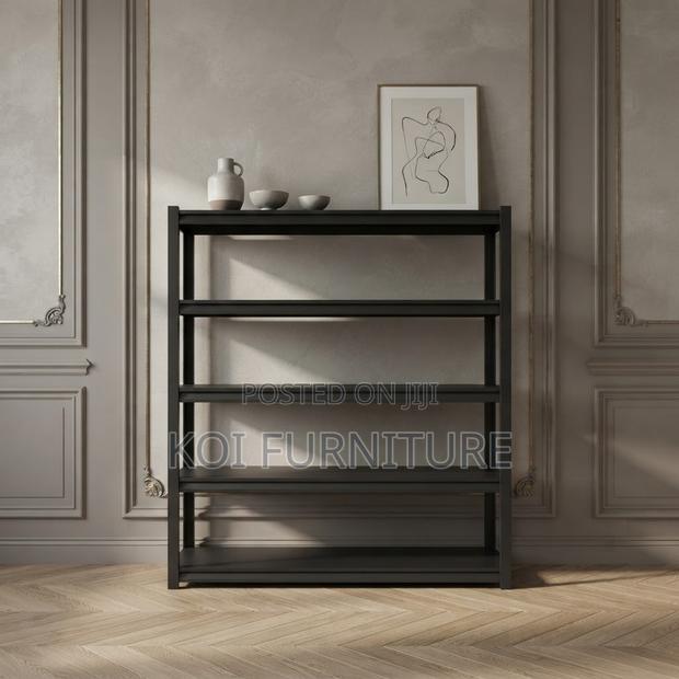 Metallic Home Office Storage Rack With 5 Shelves - thumbnail 4