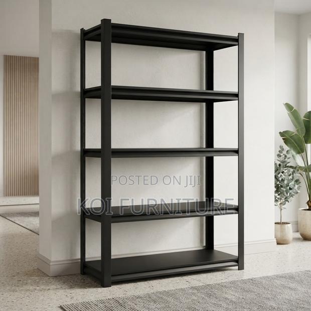 Metallic Home Office Storage Rack With 5 Shelves - thumbnail 6