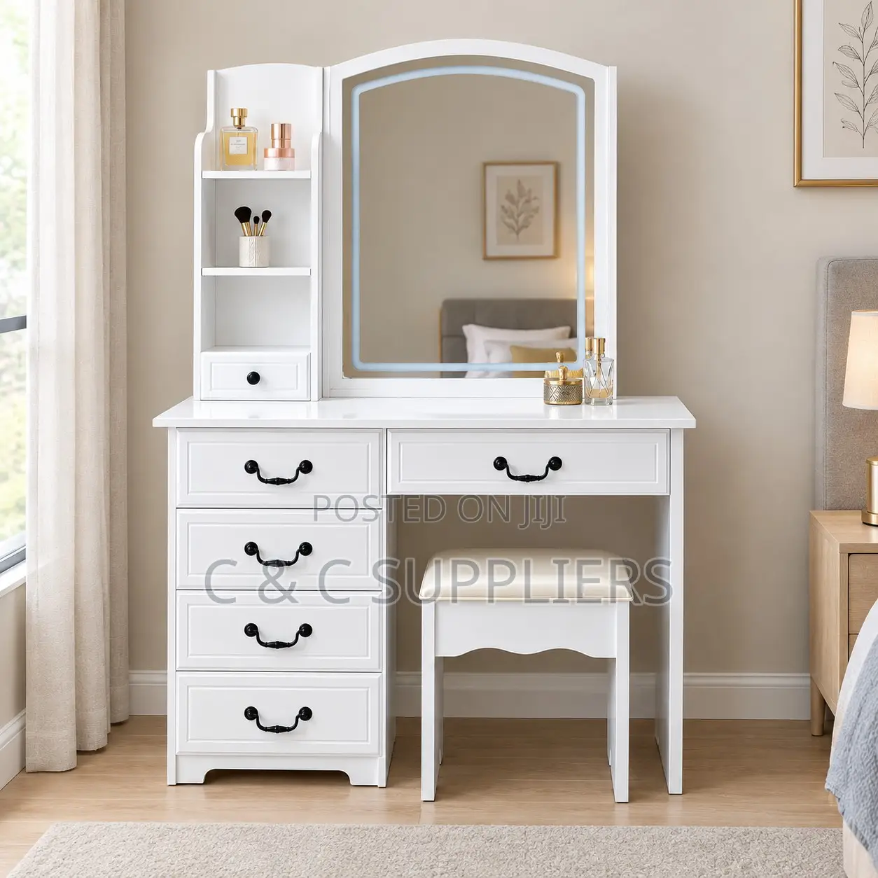 Modern Home Dressing Table Plus Stool