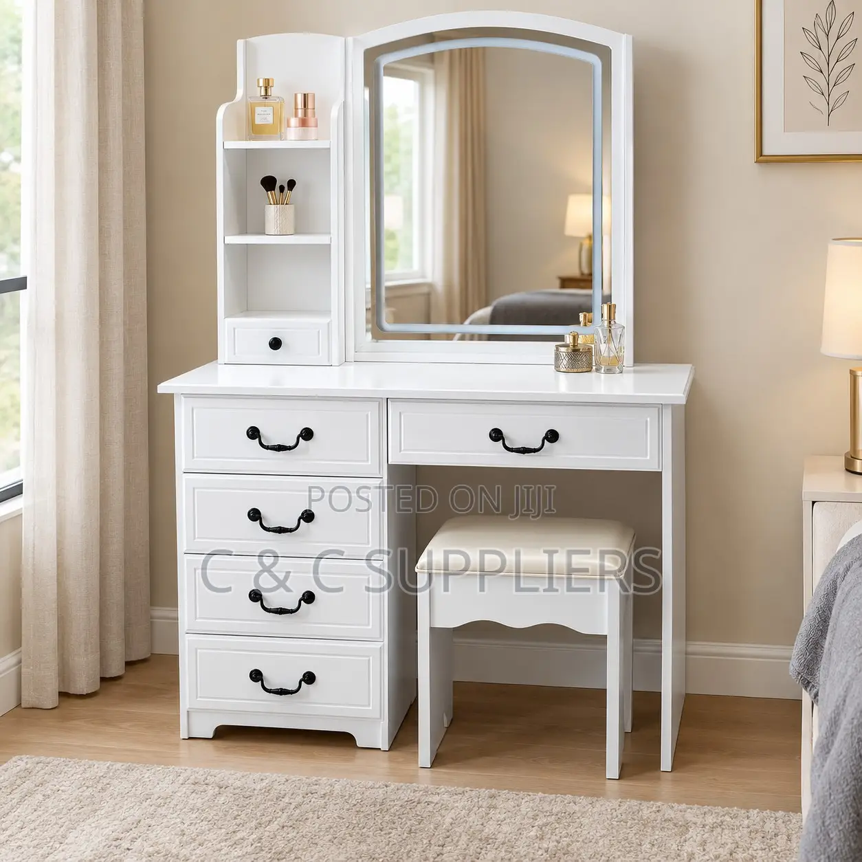 Modern Home Dressing Table Plus Stool