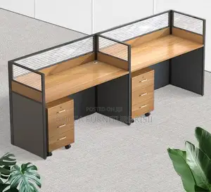 Straight 2 Seater Workstation With Storage