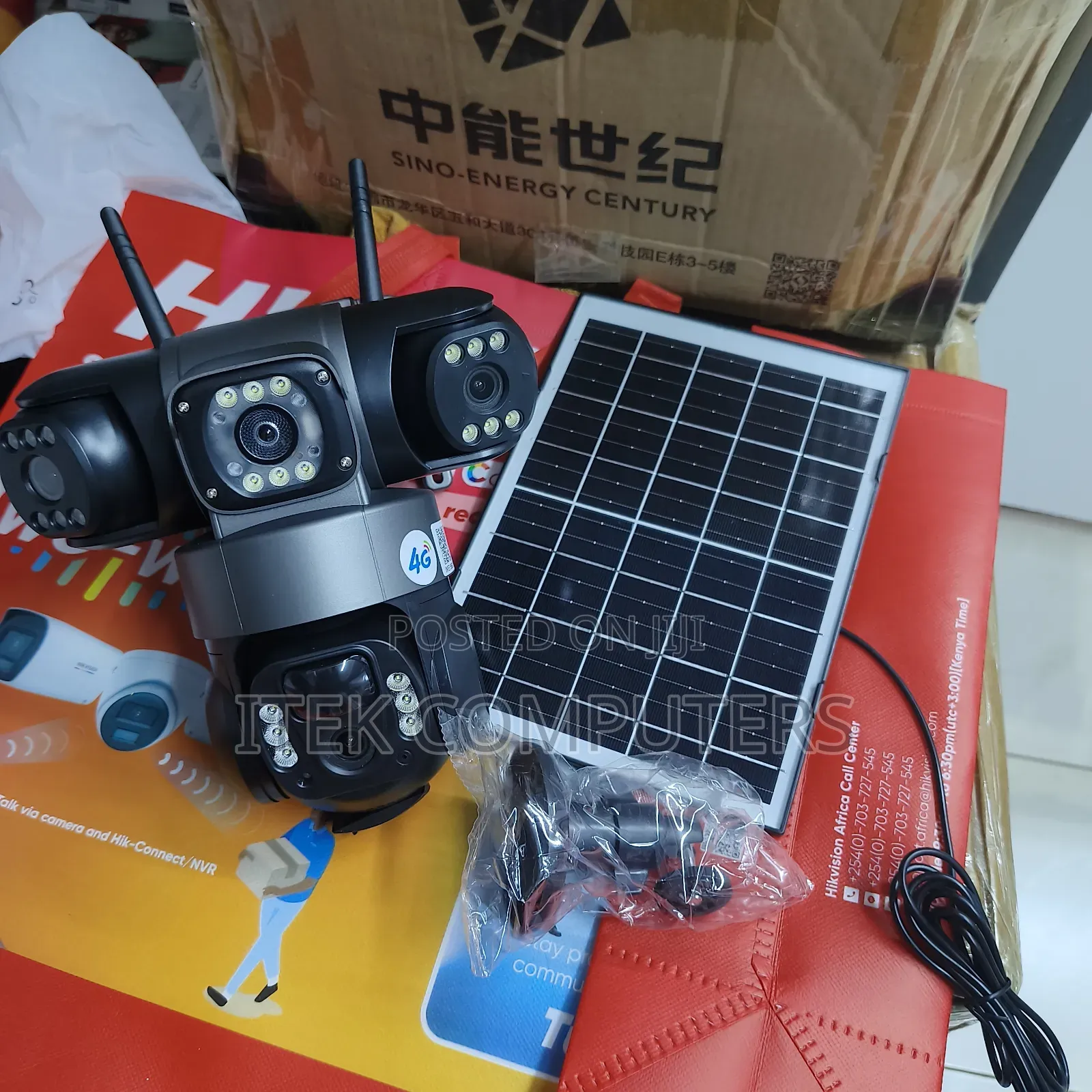 4G Triple Lens Solar CCTV With Motion Detection and Night View