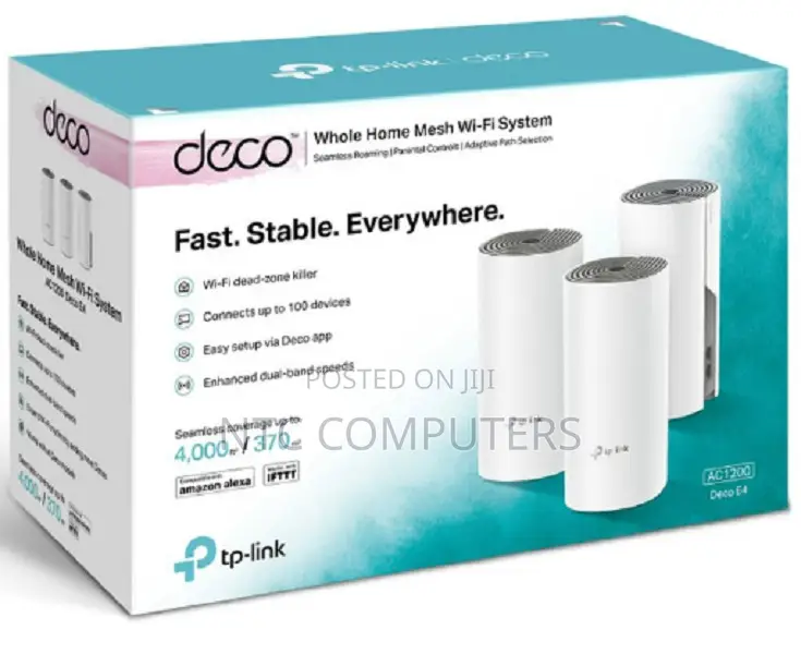 TP-Link Deco E4 (3 Pack) AC1200 Mesh Wi-Fi System