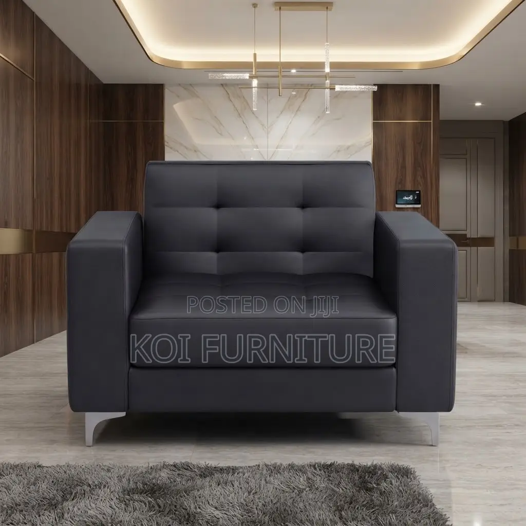 Office Sofa; Executive Leather Single Seater Classic Sofas