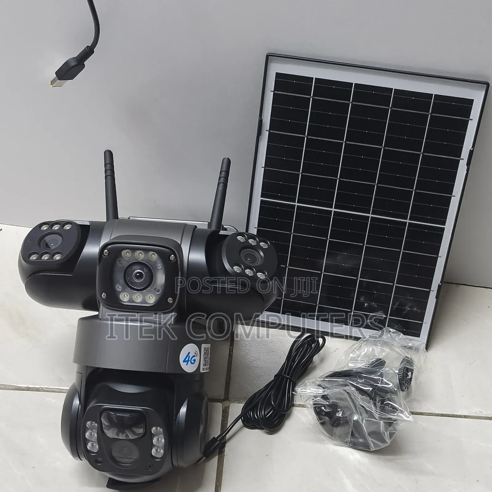 Triple Lens 4G Solar Outdoor CCTV Camera With Smart Remote Access