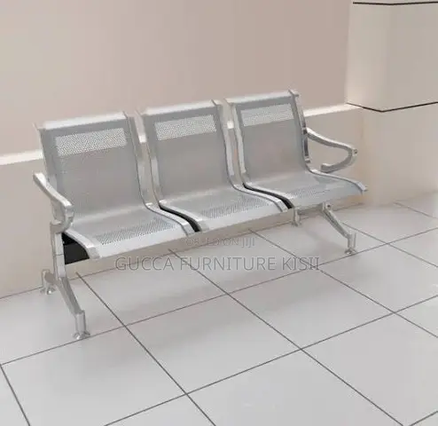 3 Way Unpadded Airport Waiting Bench