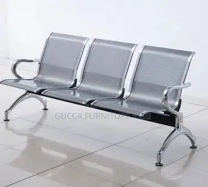 3 Way Unpadded Airport Waiting Bench