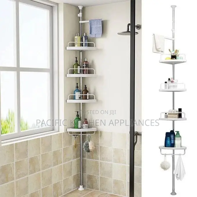 4tier Multi-Functional Telescopic Corner Shelf Caddy Shower