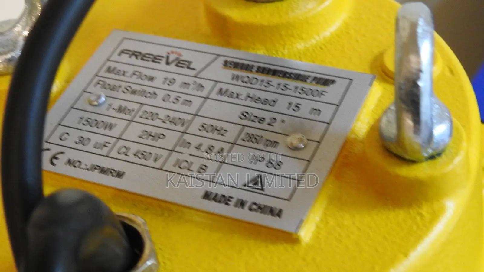 Freevel 2HP Sewage Submersible Pump 1500W 2 Inch 15M Head