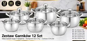 edenberg 12pc Stainless Steel Cookware Set