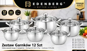 edenberg 12pc Stainless Steel Cookware Set