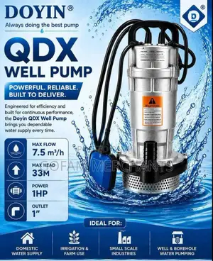Doyin QDX1.5-32-0.75 ,1′′,33Metres Max Height ,7500l/H