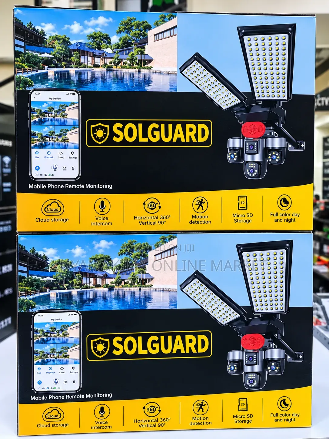 Streetlight With Four Lens Solar Camera