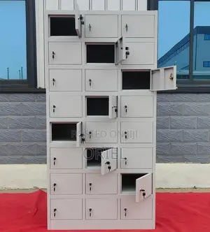 24-Door Steel Locker Office Storage Cabinet – Secure Staff Storage