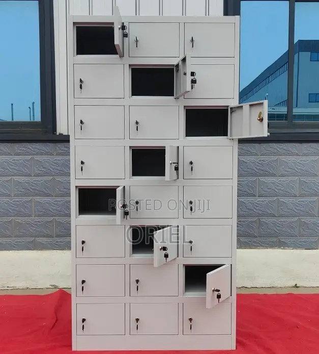 24-Door Steel Locker Office Storage Cabinet – Secure Staff Storage