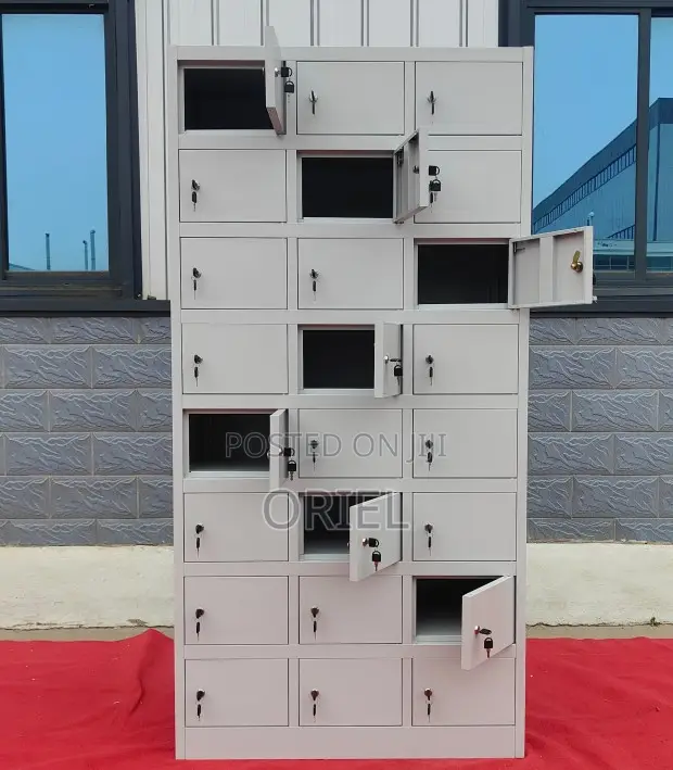 24-Door Steel Locker Office Storage Cabinet – Secure Staff Storage