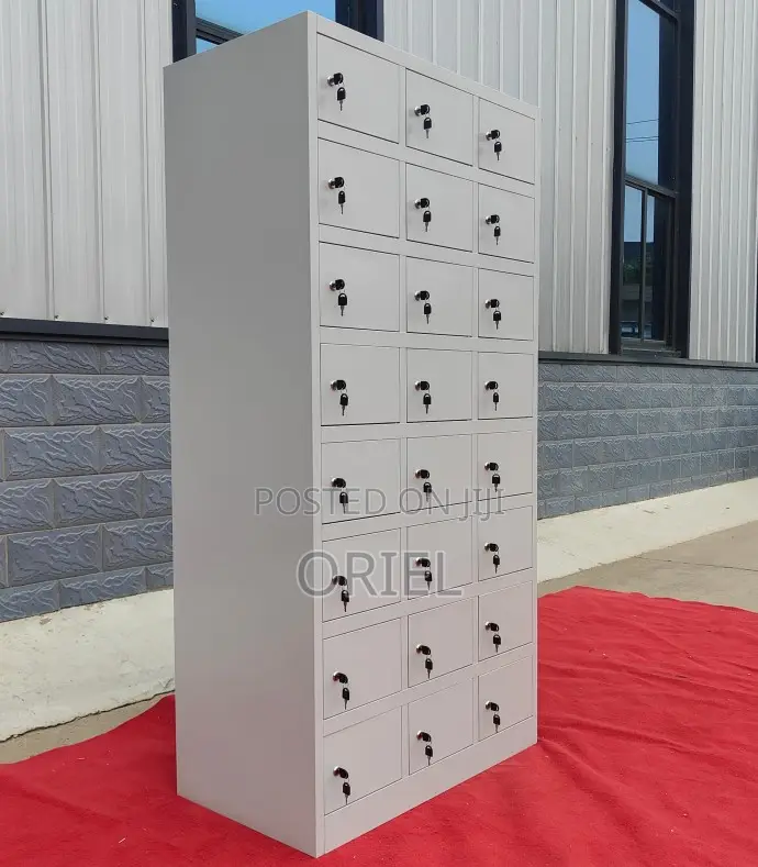 24-Door Steel Locker Office Storage Cabinet – Secure Staff Storage