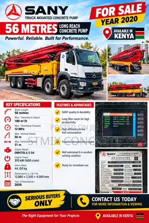 Concrete Boom Pump 56Metres