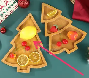 3Pc Wooden Christmas Trays | Christmas Bamboo Dessert Boards