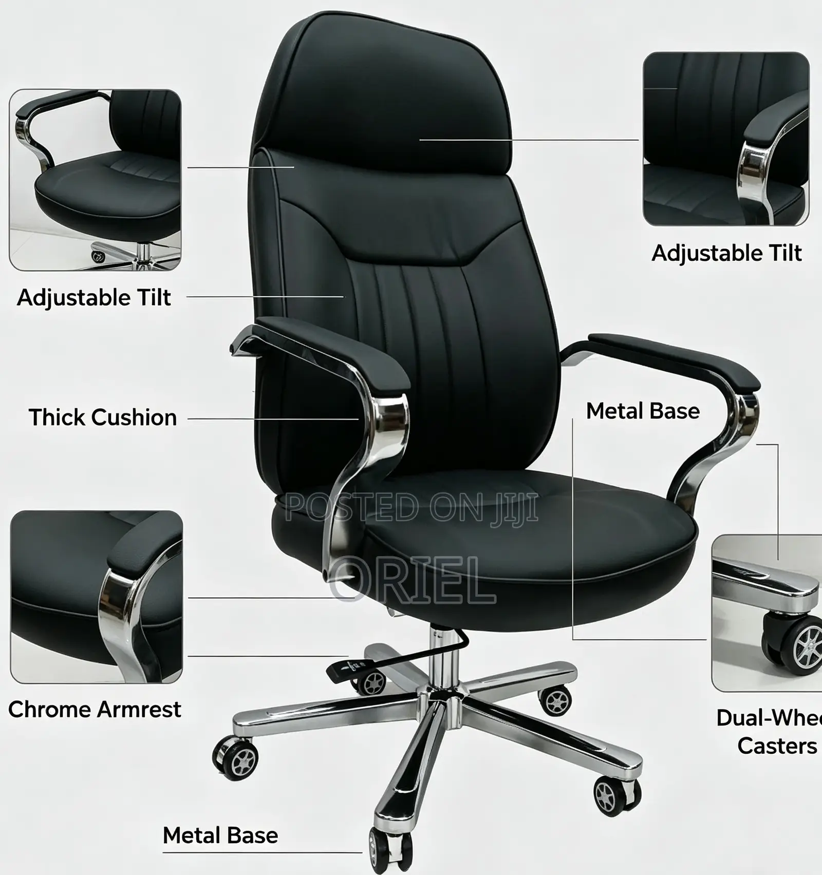 Modern Executive Leather Office Chair – Premium Ergonomic Desk Seat