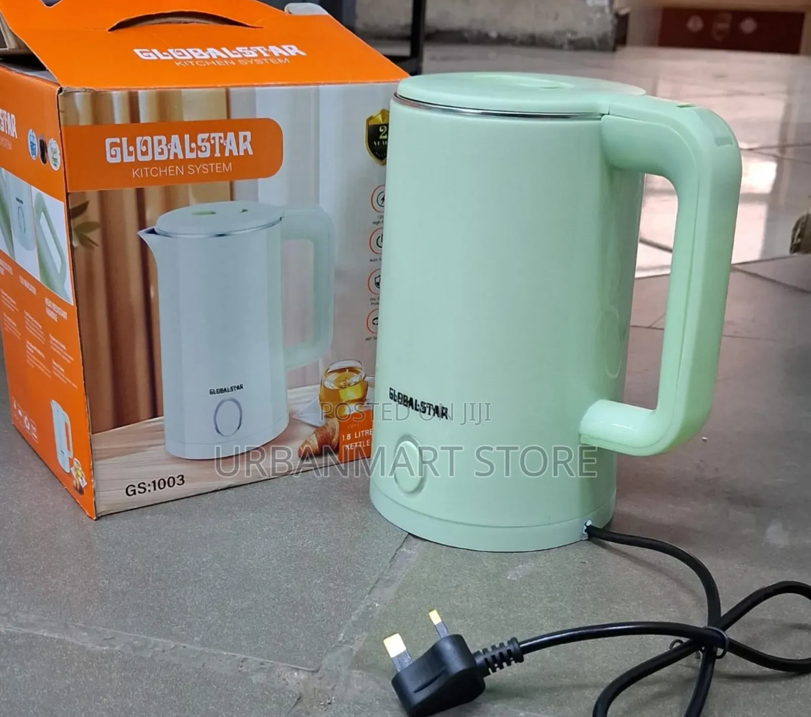 Plastic Cordless Kettle 1.8 Litres- Globalstar