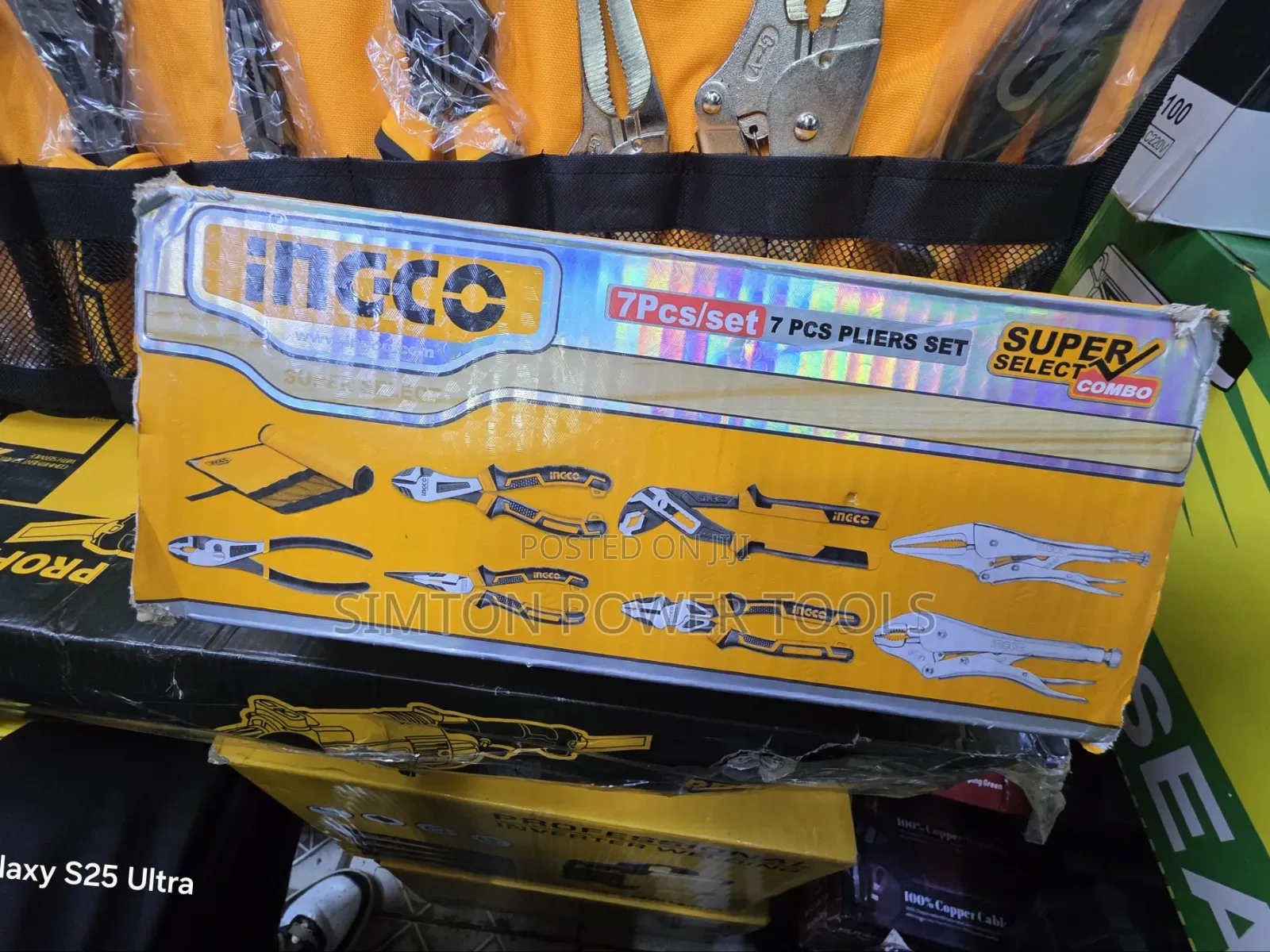 INGCO COS23036 7-Piece Heavy Duty Pliers Set
