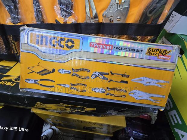 INGCO COS23036 7-Piece Heavy Duty Pliers Set - main view