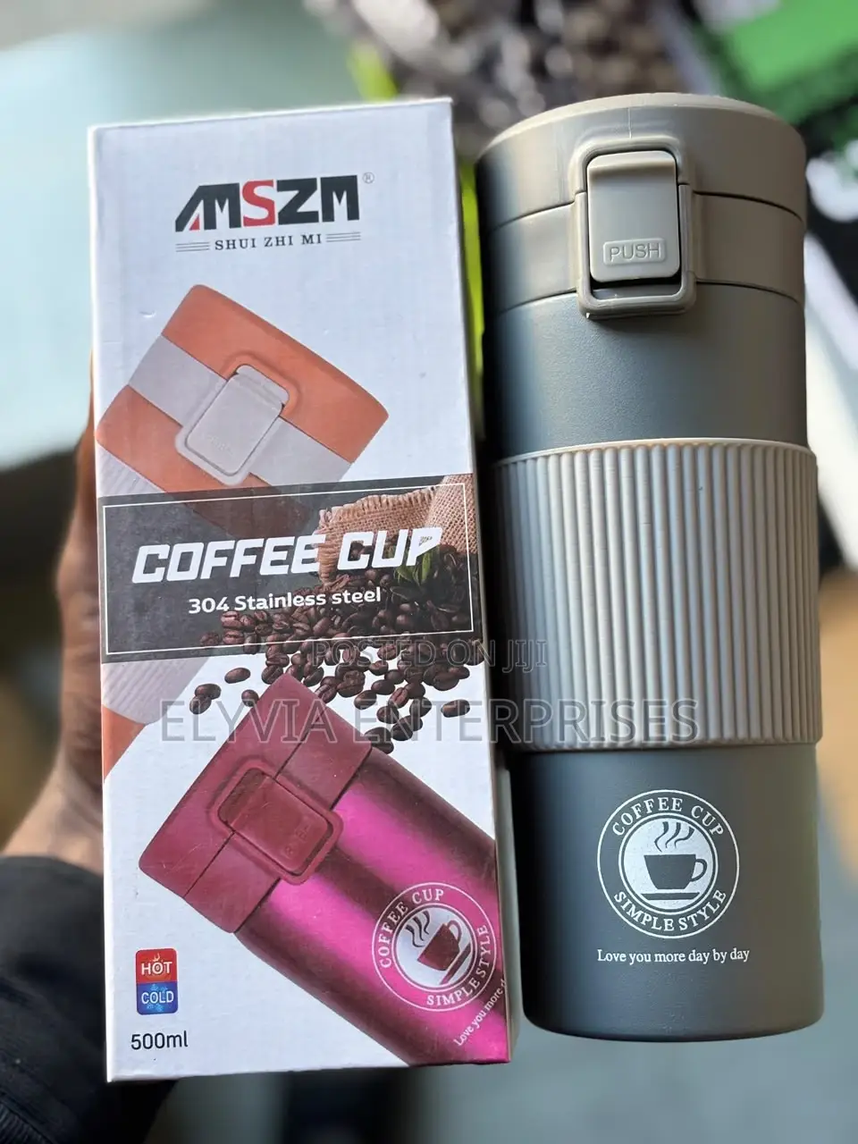 Grey 500ml Coffee Cup