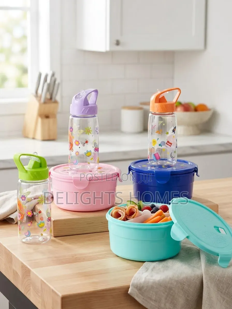 2pcs Cartoon Themed Kids Lunch Box-Tet