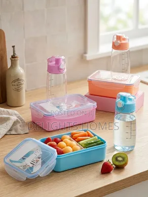 2pcs Kids Lunch Box With Water Bottle(C)-Tet