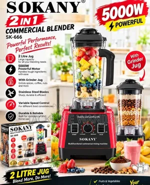 SOKANY SK-666 2-in-1 Commercial Blender