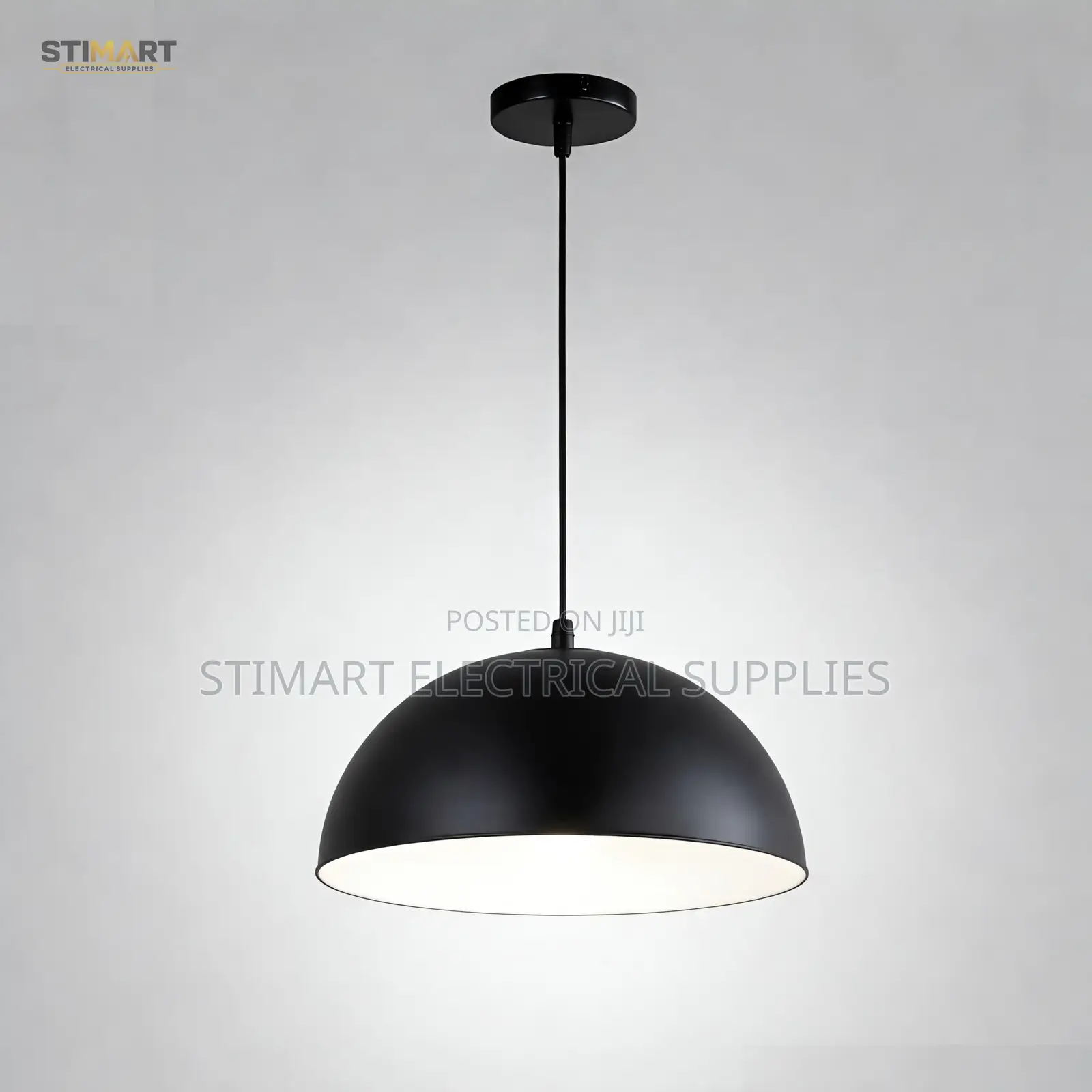 Modern Black Dome Pendant Light