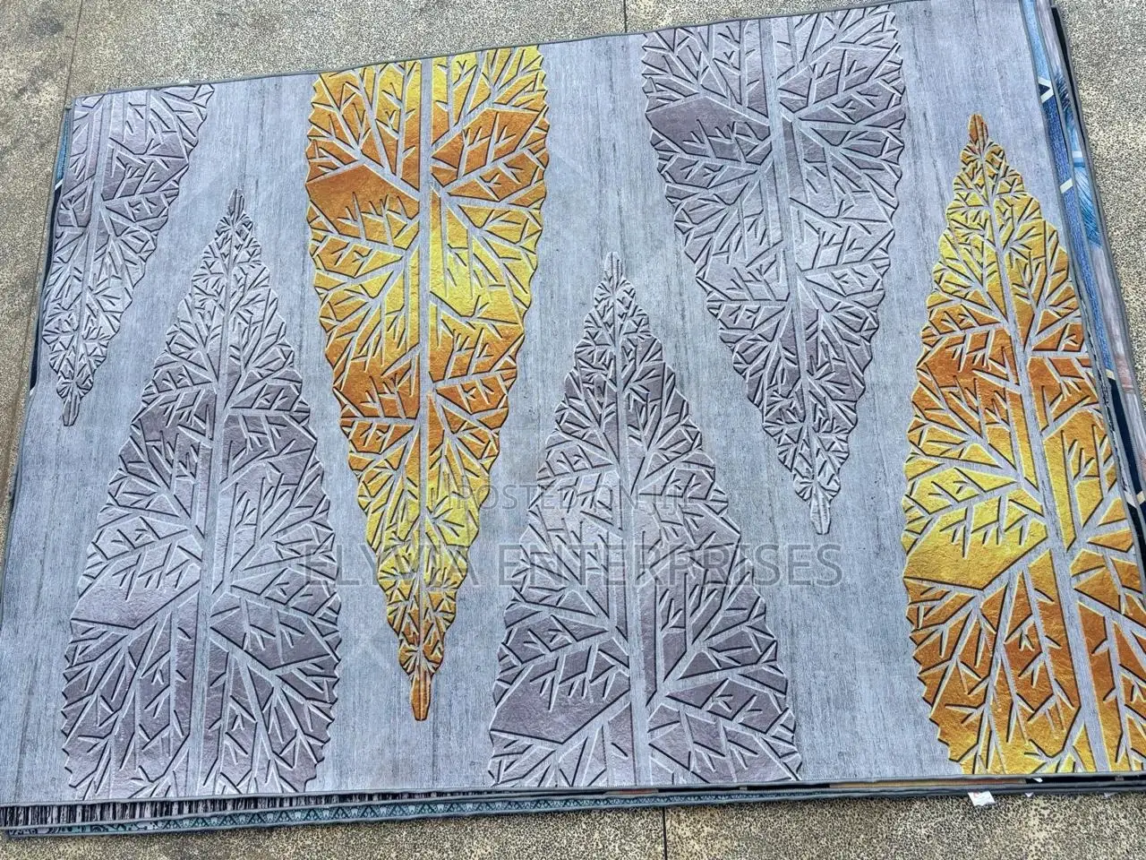 3D Leaf Pattern Carpet