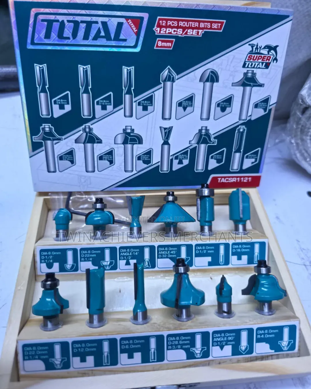 Router Bit Set/12pcs 8mm Router Bit Set