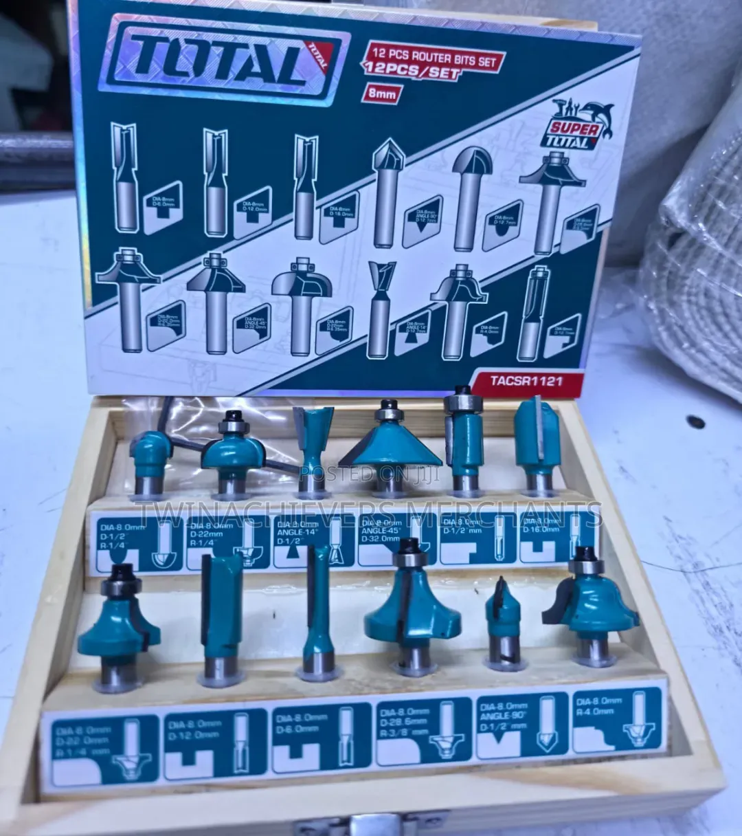 Router Bit Set/12pcs 8mm Router Bit Set