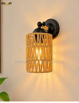 Vintage Rattan Wall Lamp