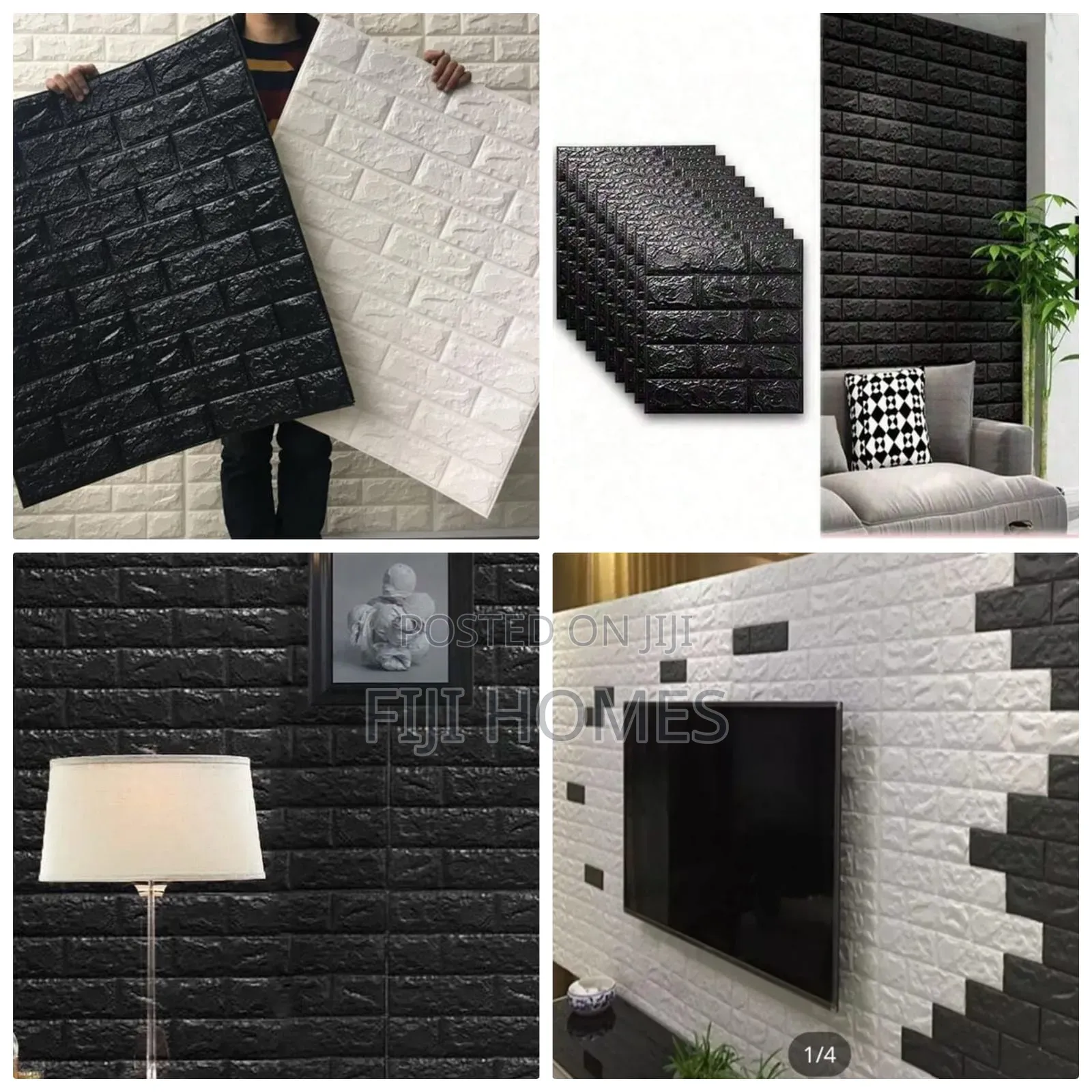 3D Brick Texture Foam Wall Panels | Peel Stick | 50x55cm