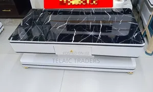 Black Coffee Table With Marble Top