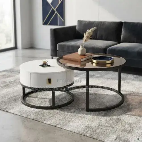 Beautiful Design Modern 2-in-1 Nesting Coffee Table Set H5r