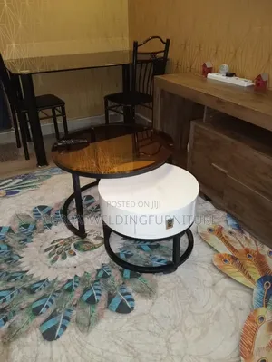 Generic Modern 2-in-1 Nesting Coffee Table Set With Storage Hf4