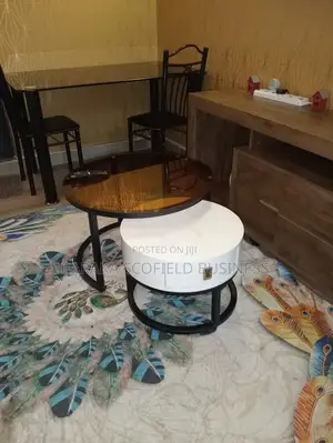 Generic Modern 2-in-1 Nesting Coffee Table Set With Storage Hf4