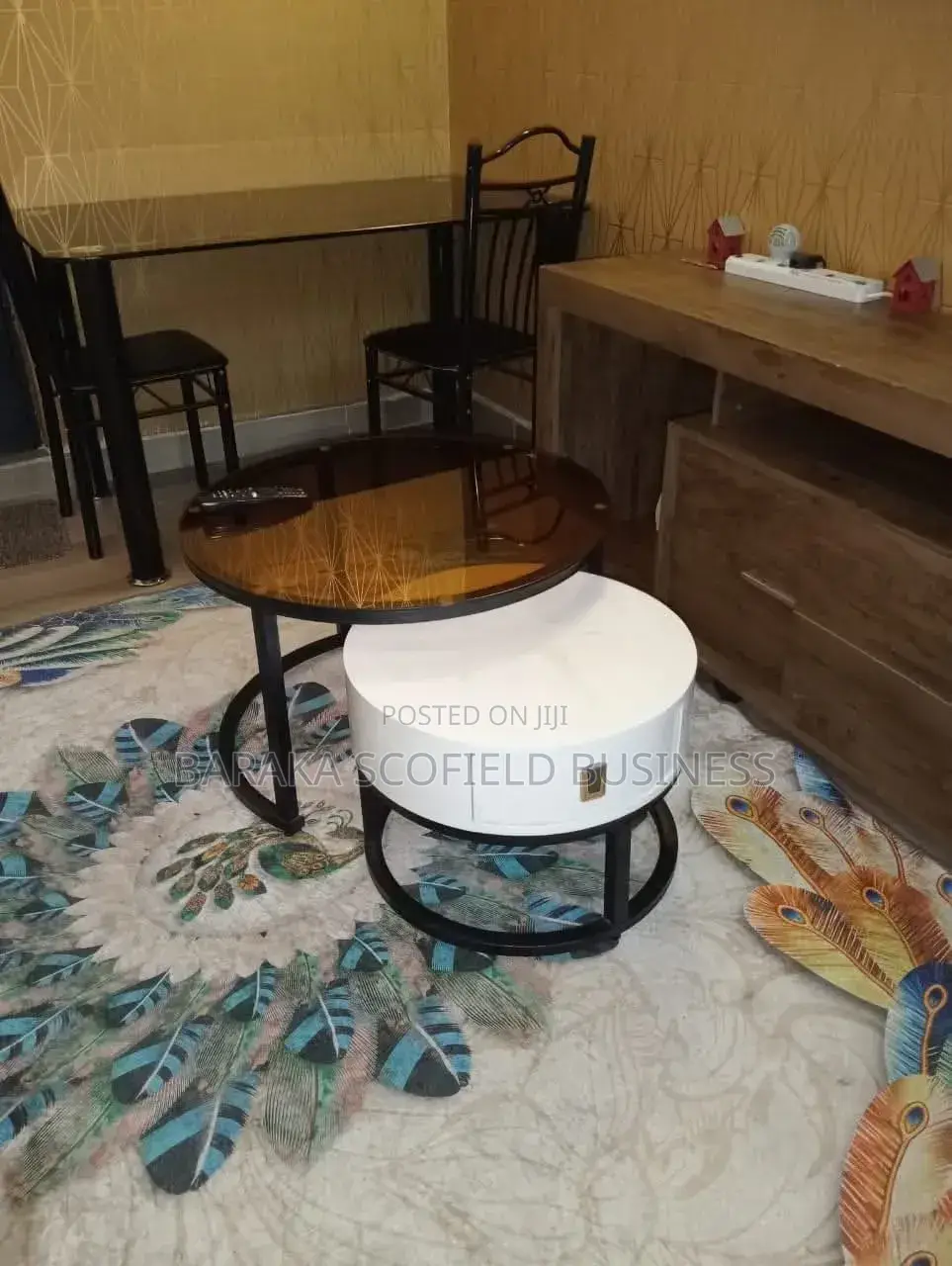 Generic Modern 2-in-1 Nesting Coffee Table Set With Storage Hf4